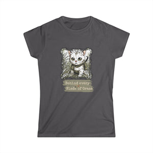 Blades of Grass Women's Softstyle Tee (OG Combat Kitty Cutie)