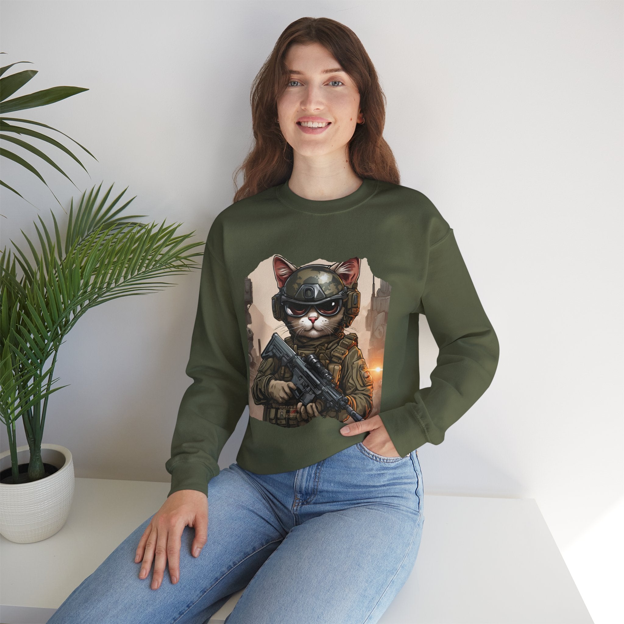 Just a Combat Kitty V.1 Sweatshirt