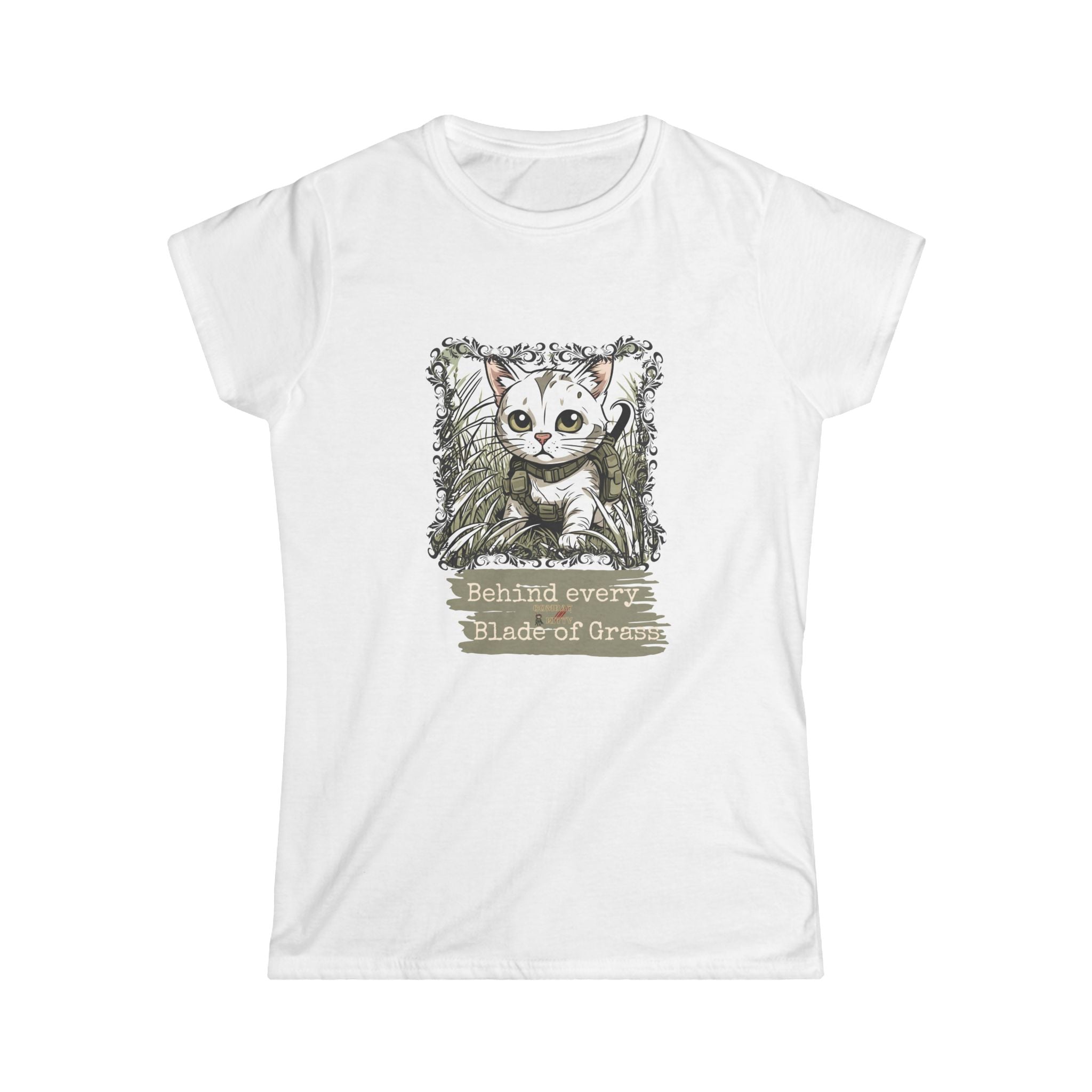 Blades of Grass Women's Softstyle Tee (OG Combat Kitty Cutie)