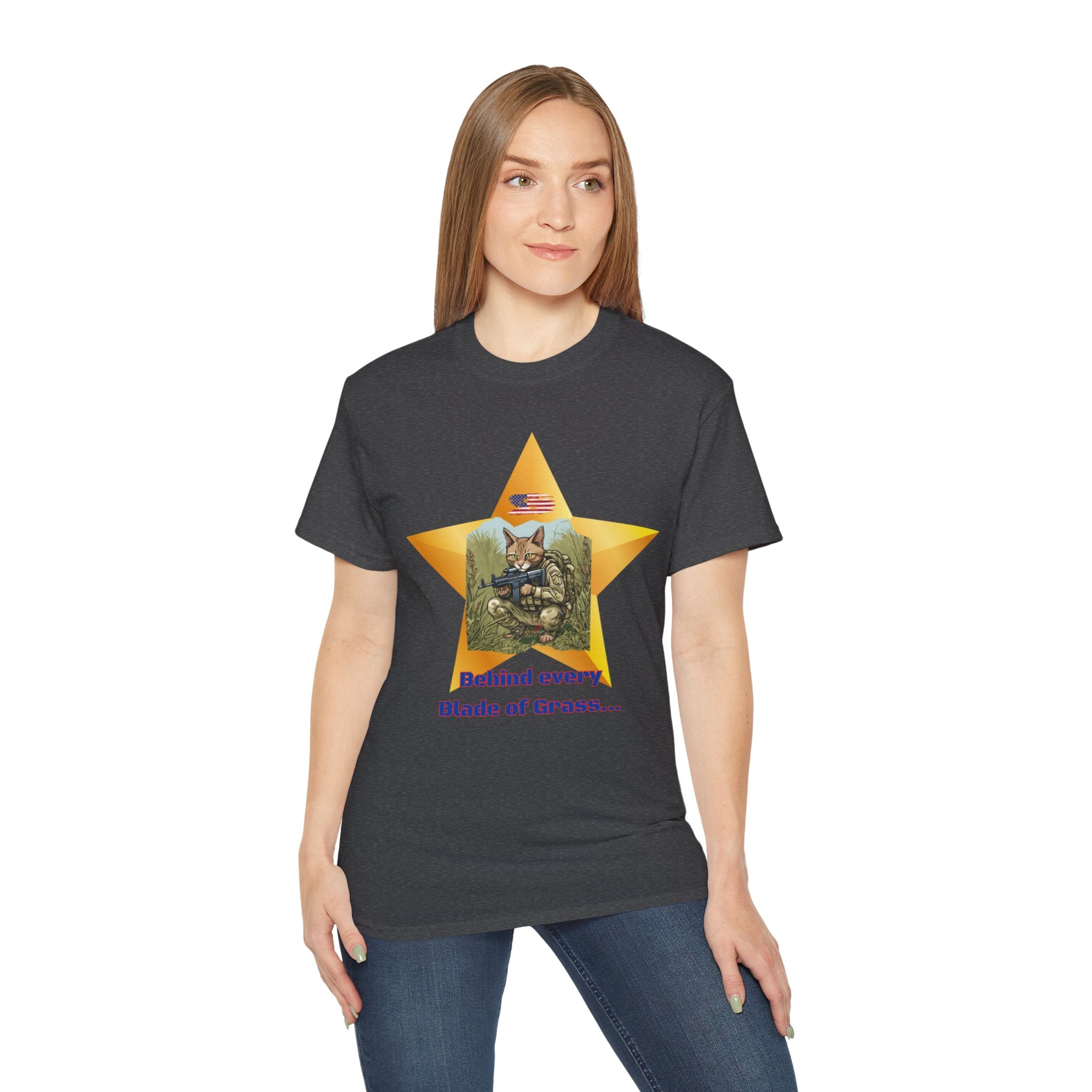 Blades of Grass T-Shirt (Modern Combat Kitty)